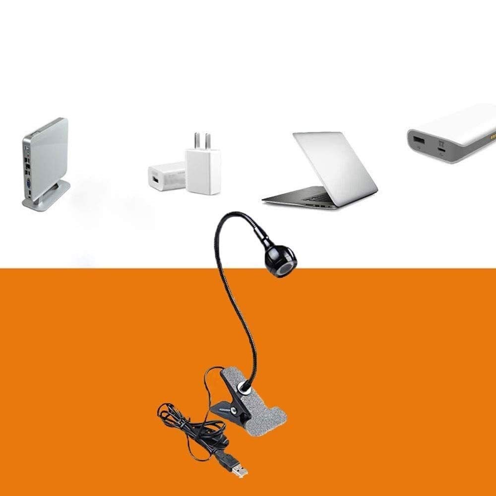 DieffematicTD Lampara Escritorio Cuello de cisne, lámpara Oficina del LED con puerto de carga USB, Ojo-cuidado lámparas de mesa, plegable y flexible, bajo consumo de energía, la lámpara flexible de la