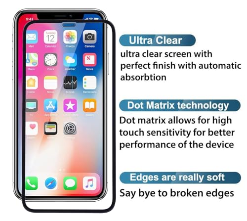 Image of Tempered Glass Screen Protector Compatible for iPhone 11 Pro Max /XS Max (6.5 Inch) | 9H Hardness Screen Guard | Edge to Edge Full Coverage | HD Clear Anti Scratch | Pack of 2