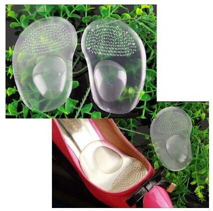 Highly Comfortable Great Quality Pair of Non Slip Clear Silicone Shoes Inserts / Pads / Insoles By VAGA