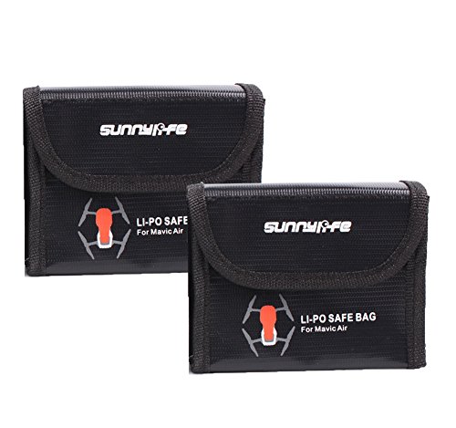 Preisvergleich Produktbild Mavic Feuerfeste Explosionssichere Sicherheit Lagerung Lipo Batterietasche Ladungsschutzbeutel Schutzsack für DJI Mavic Air Drone, für 1PC / 2PCS / 3PCS Batterie (2Pcs Large (for 3pcs Battery))