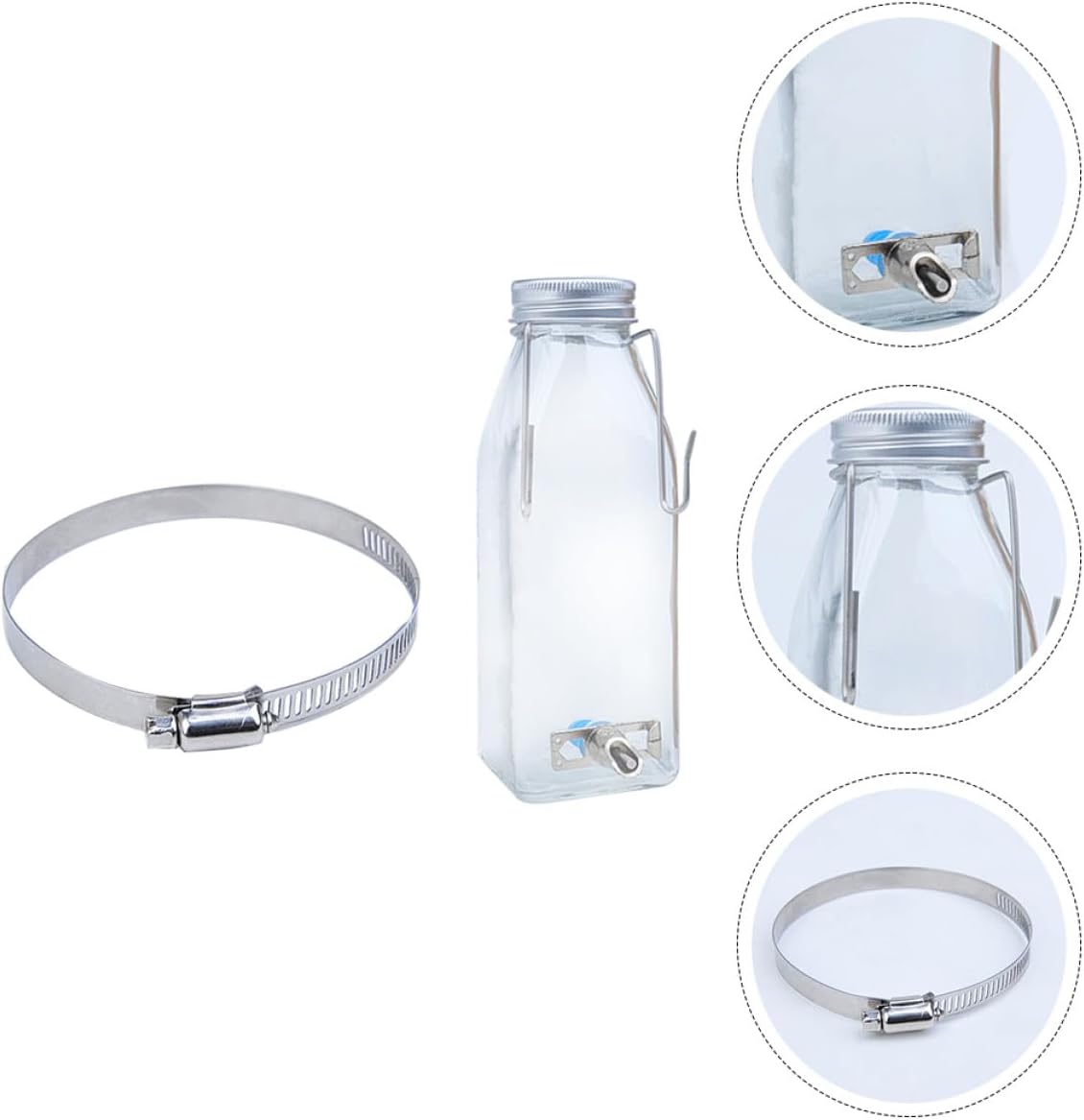 Levemolo Rabbit Water Bottle Durable Hanging Pet Drinking Device for Small Pets Waterer for Rabbits Hamsters and Other Small Animals