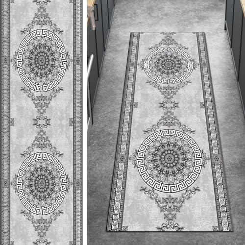 Alfombra de pasillo 110 x 240 cm lavable estrecha resistente a las manchas 2