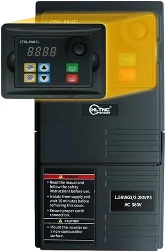 Miniatura 4 de HS320 1.5KW 2.2KW 220V 380V 3PH Salida Convertidor de frecuencia variable Drive VFD Inversor para controlador de velocidad de husillo (1.5KW 220v)