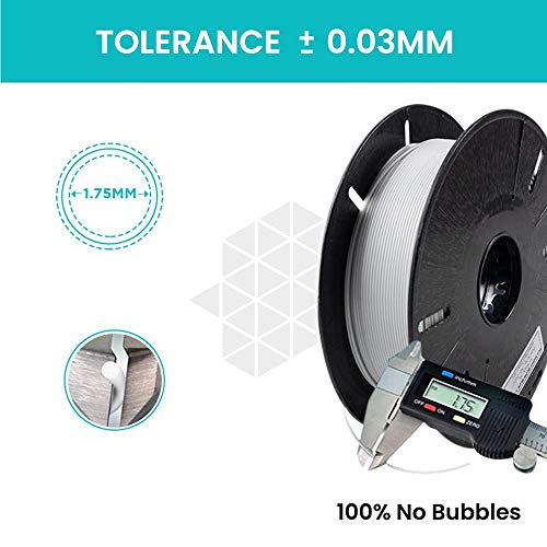 Image of Tesseract Premium PLA + 1.75mm 3D Printing Filament | Dimensional Accuracy + /- 0.03mm | Compatible with Most FDM Printers | 1 KG 3D Printer Filament - PLA Marble (Quantity 1)