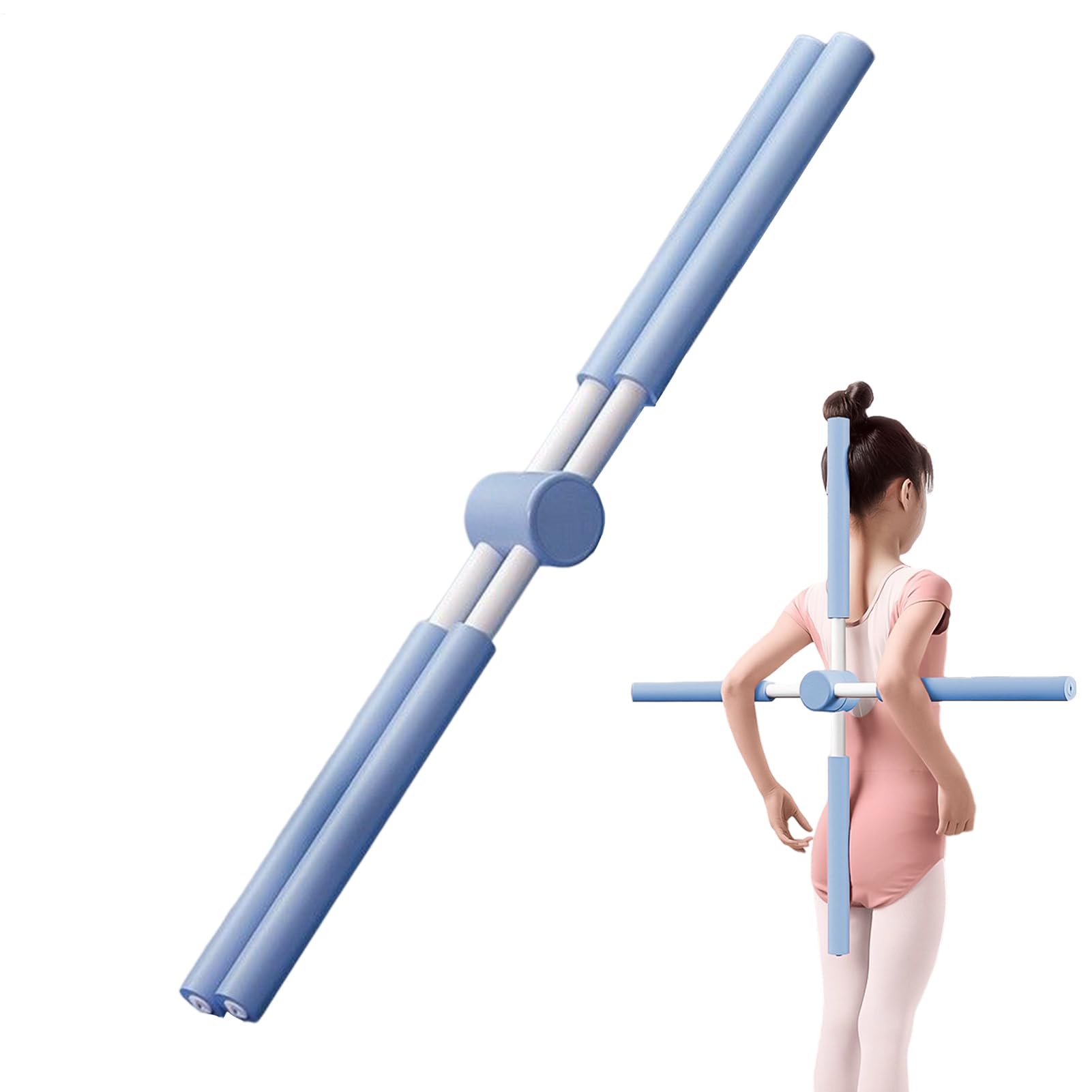 Yoga Stange Haltungskorrektur, Teleskopischer Anti Rundrücken Yoga Stab, Drehbarer Rückenstrecker Für Sculpt Bodybuilding Pilates Training Übungen Erwachsene Jugendliche Und Kinder