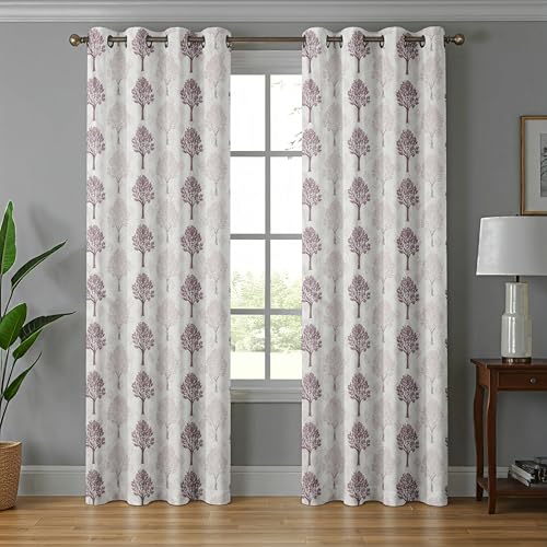 Image of Exporthub Glossy Shine 3D Floral Digital Printed Pink Colour Window Curtains 6 feet Long Set of 2 Pc, for Living Room and Bedroom (EHSPR075 64)