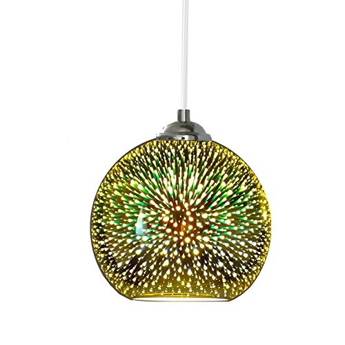 Suspension en verre coloré 3D style moderne effet feu d'artifice