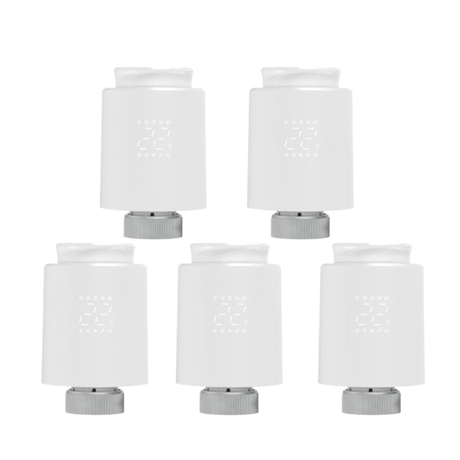 Zawór Termostatyczny TRV WiFi Smart Radiator Siłownik Regulator Temperatury Głos OszczęDza Energię I Koszty Ogrzewania(WiFi-5PCS)