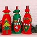 Produktbild LPYHC - (Liu Jiantao) neue Weihnachtsdekoration liefert neue Weihnachtswein-Beutel Weinbeutel Weinflasche Dekoration Weihnachten Aufkleber drei Veränderung ( Color : Six-piece set , Size : 32*13.5CM )