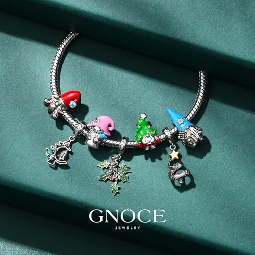 Image of GNOCE Christmas Charm Silver Plated & Sterling Silver Bracelet Gift