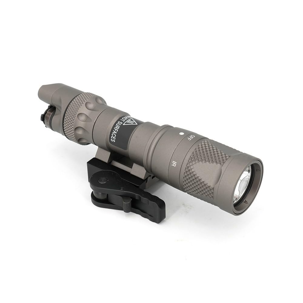 HATSEN Torcia tattica M622v/M300V/M952V/M323V/M600V con supporto per torcia QD e interruttore a pressione remota, luce LED 400/500 lumen per caccia all'aperto, adatta per guida Picatinny da 20 mm