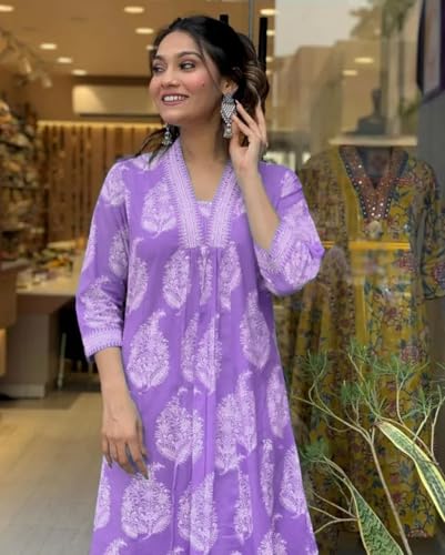 Image of PARTHVI Women's Rayon Blend Anarkali Printed Kurta with Pant & Dupatta & Dupatta