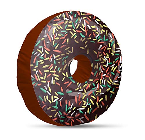 Image of Kesar Enterprises Donut /Doughnut Cushion /Pillow | Velvet Fabric|Birthday Gifts | Soft Toys | Suitable for Wheelchair, Car Seat, Home or Office for Kids Cushion | Size 14x14 inches