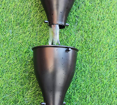 Cadena de lluvia de aluminio para terrazas exteriores y jardín moderno 4