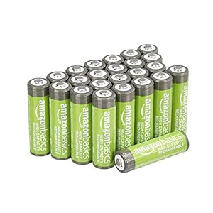 Amazon Basics AA oplaadbare batterijen met hoge capaciteit 2400 mAh (24-pack) voorgeladen