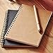 DSTELIN Soft Cover Spiral Notebook Journal 2-Pack, Blank Sketch Book Pad, Wirebound Memo Notepads Diary Notebook Planner with Unlined Paper, 100 Pages/ 50 Sheets, 7Inchx 4.75Inch (Brown and Black)