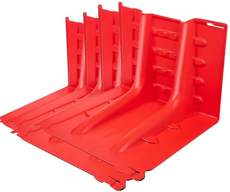Reusable ABS L-Shaped Flood Barriers - 10pcs Flood Protection for Home, Garage, Office, Basements & Warehouses - Effective Against Floods & Whirlwinds