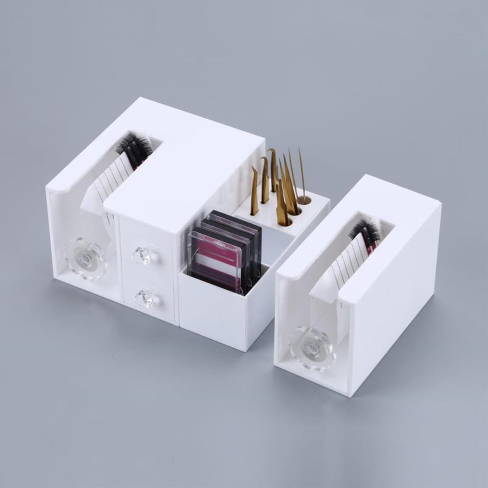 Macchina di fioritura delle ciglia Macchina di ventilazione delle ciglia innovativa Strumento automatico del separatore delle ciglia false per l'estensione delle ciglia Struttura acrilica, con stoccag