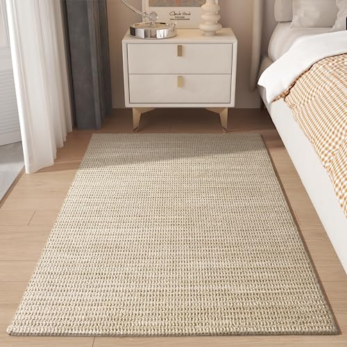 Color G Aesthetic Area Rug, 3x5 Luxury Wool-Polyester Carpet, Non-Shedding,