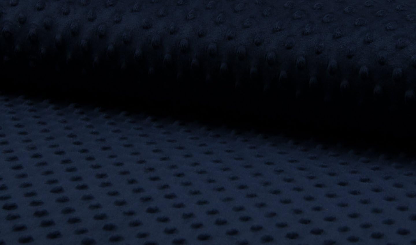 Luxury Supersoft DIMPLE Cuddle Soft Fleece Fabric Material - Navy, Precut - 1Mtr - 150cmx100cm