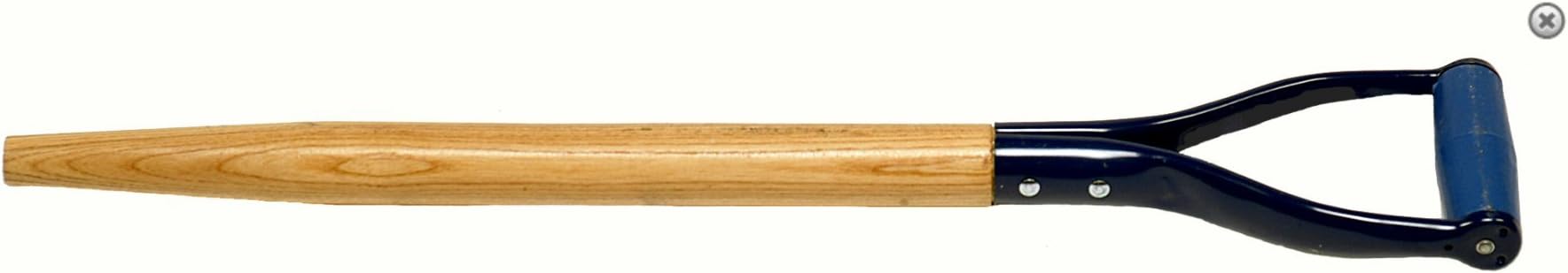 Link Handles 66820 Closed Back Solid Shank Handle, 5-1/2" Chuck, Clear Finish, Steel D-Grip, 1-1/2" Diameter x 30" Length