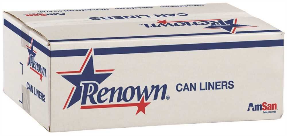RENOWN RENOWN LINER 33X40 33GL 16MIC NATURAL 25/ROLL 10/CS REN13315-CA