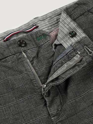 Image of Tommy Hilfiger Straight-Fit Checks Mid Rise Trouser