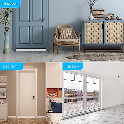 MARICATO 3 Stücke Türdichtung Zugluftstopper für Türen 300cm, Zuschneidbare Türdichtung Selbstklebend gegen Insekt, Türdichtung Unten für Schallschutz, Kälteschutz& Haustür Dichtung (Weiß)