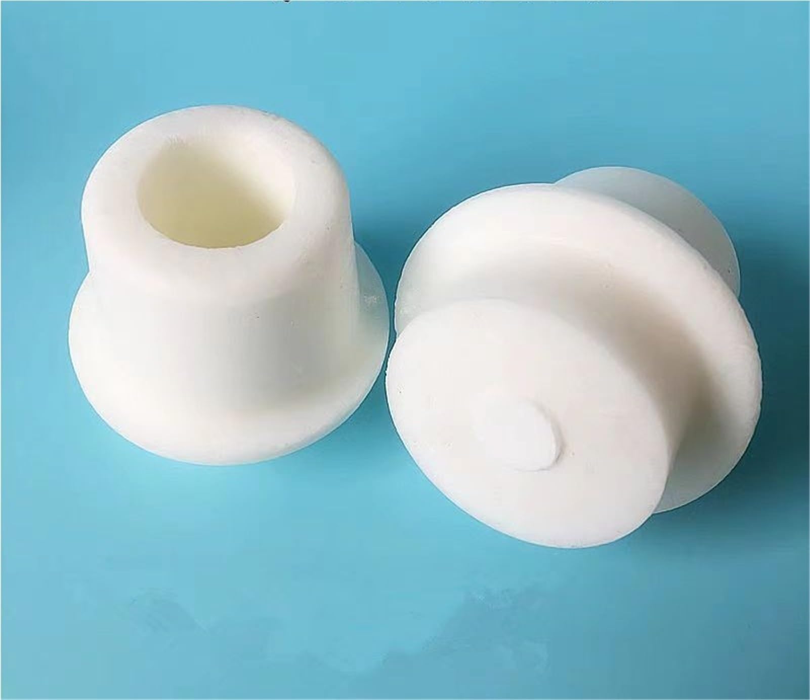 5 Stück Labor-Silikonstopfen mit Lochstopfen, Luftschleusen-Bubbler, dreieckiger Kolbenstopfen(48-53mm)