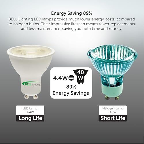 BELL Lighting GU10 LED Bulb 5 Pack | Natural White – 4000K | 350 Lumen 4.4 Watts | Energy Saving GU10 LED Light Bulbs |40W Lamp Equivalent | 38° Wide Beam | Non-Dimmable - Image 4