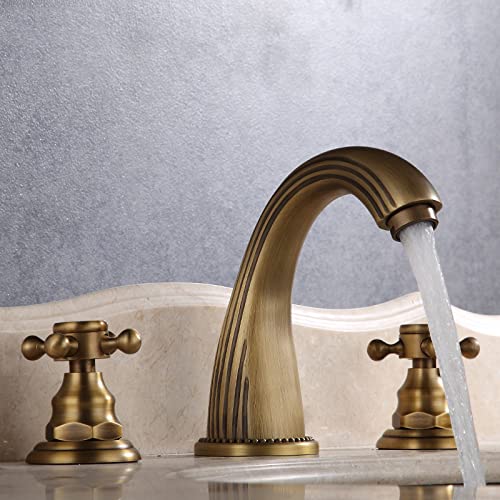 Mitigeur eau chaude/eau froide rétro à double commande noire en laiton