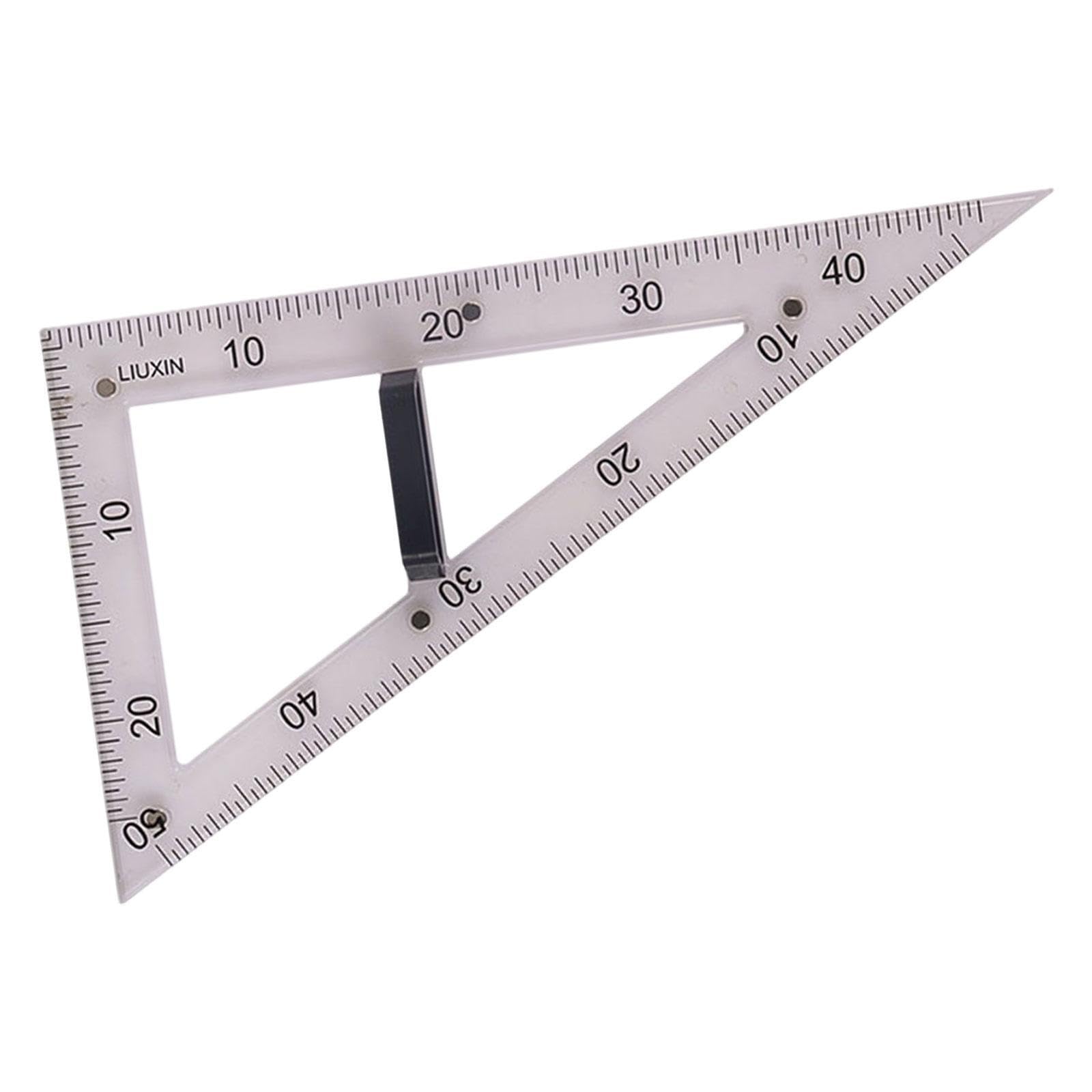 Zambuph Clear Math Geometry Ruler Supplies Large Teacher Durable Geometry Equipment Classroom Teaching Aid Drawing Tool Has Scales And Numbers 60 Degree, 60 Degree Ruler
