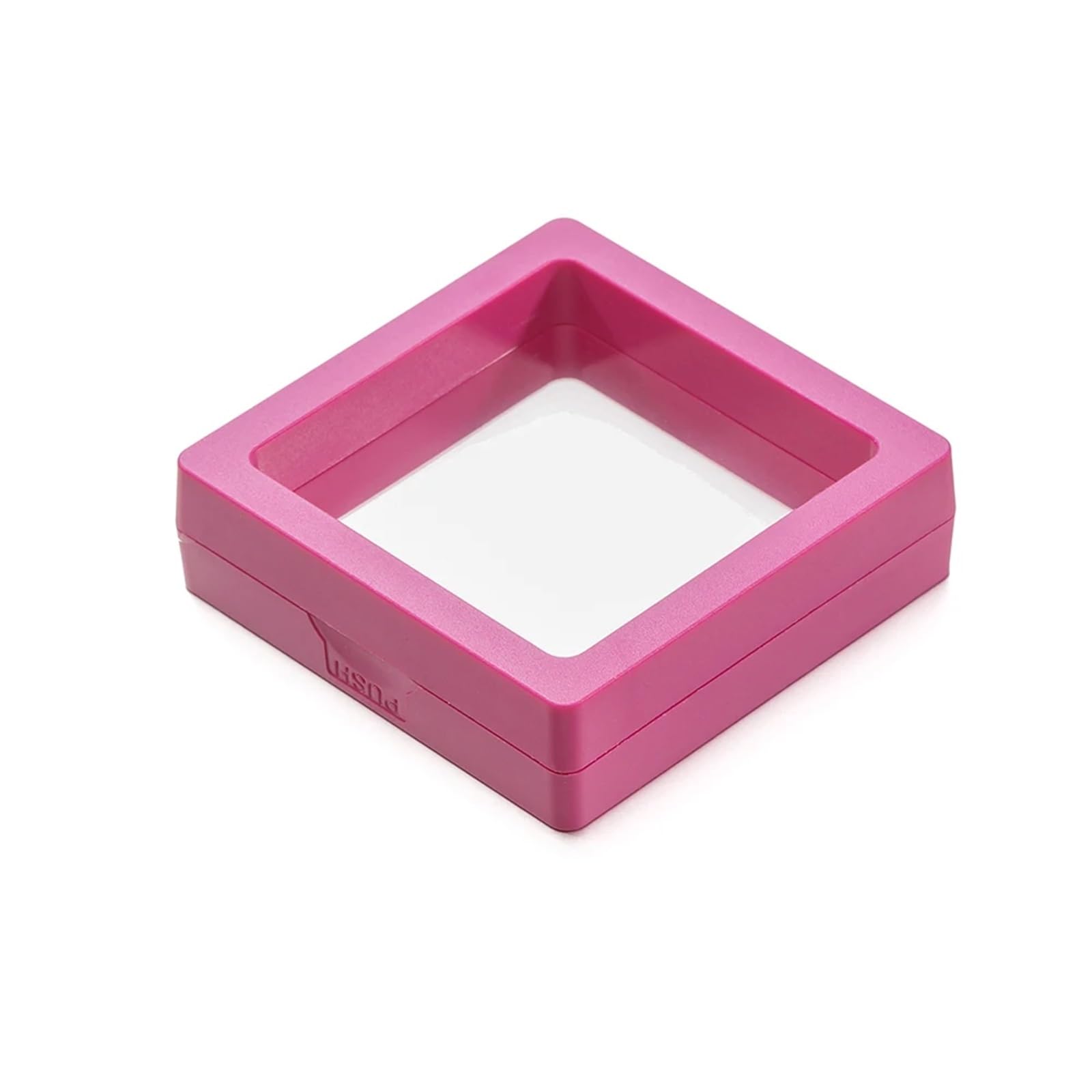 20pcs Colorful 3D Floating Display Case Jewelry Storage Box Film Suspension Hand String Bracelet Elastic For Earring Necklace Bracelet(Rose red,9x9cm)
