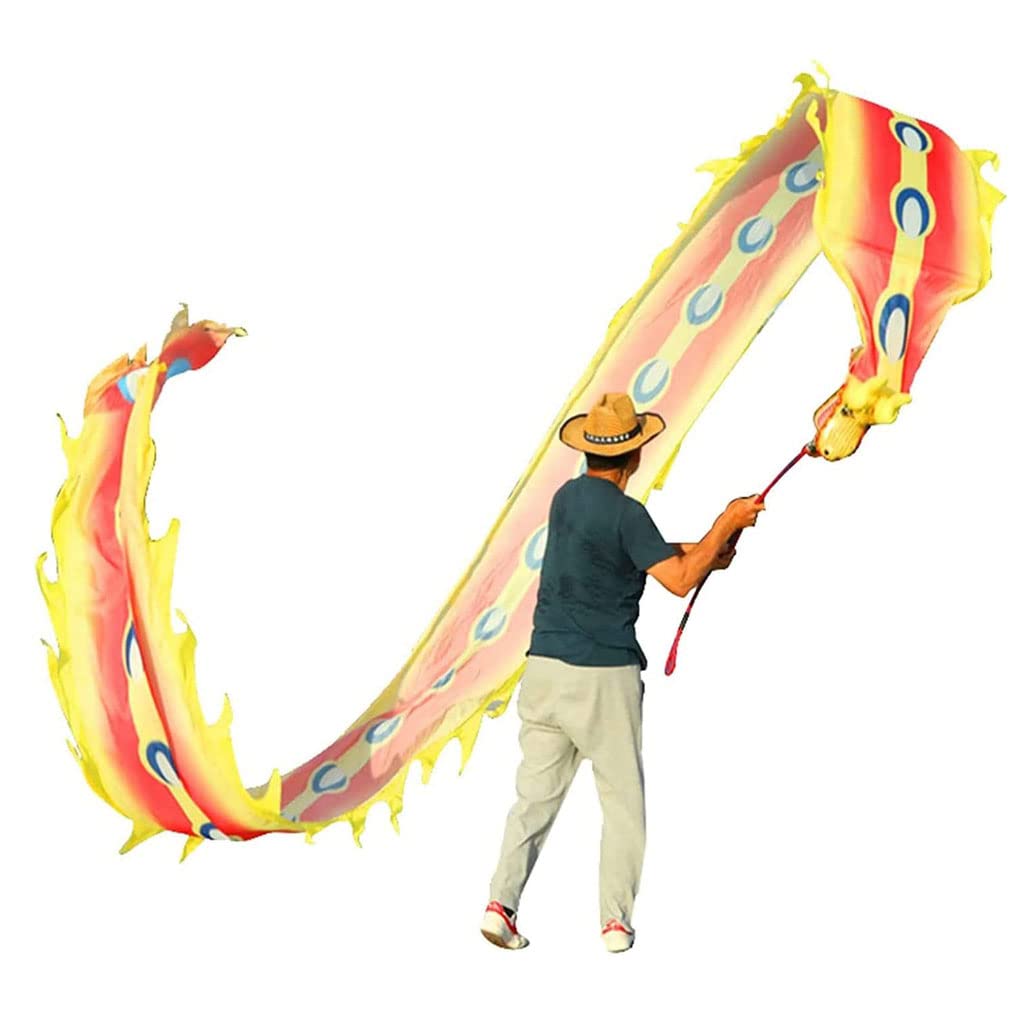 poi, Rękojeści z włókna szklanego ze spiralną wstążką do ćwiczeń + torba(8m/26.2ft)