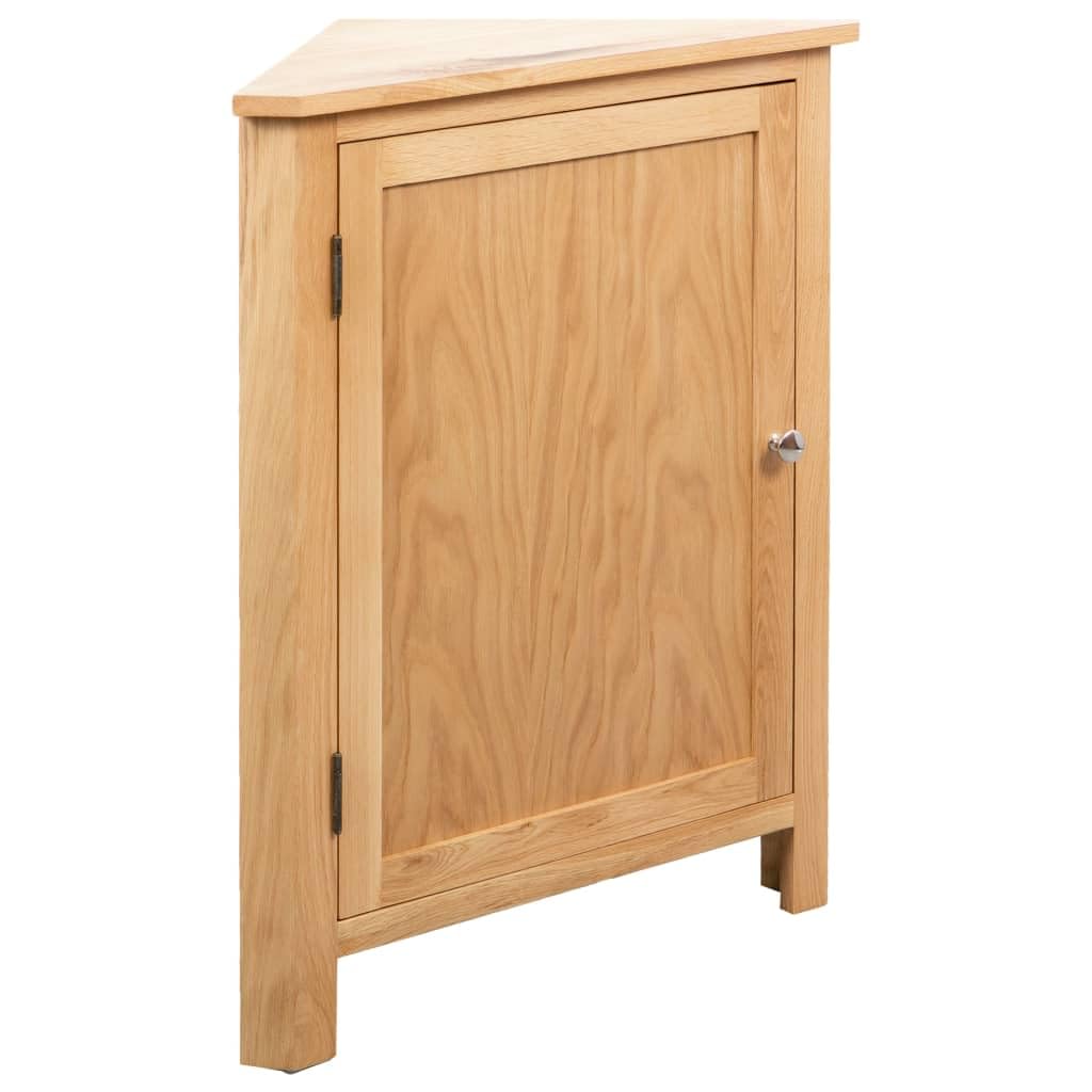Eckschrank 59x45x80 cm Massivholz Eiche, Küchenschrank mit Stauraum, Kompaktes Sideboard für Wohnzimmer, Esszimmer, Büro