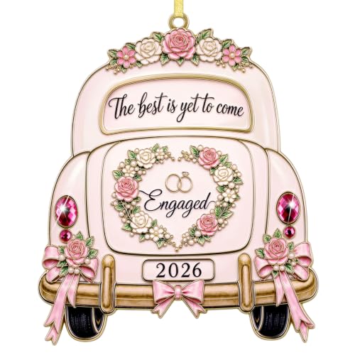 FaCraft Engagement Gifts for Couples 2026 Engagement Christmas Ornament | Engagement Gift for Women Her Newly Engaged Couple Fiance Daughter, Bridal Shower Gift, First Christmas Engaged Ornament 2026 - image 1