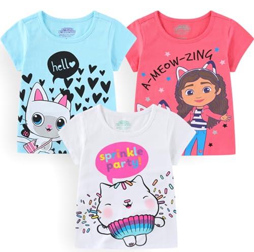 DREAMWORKS GABBY'S DOLLHOUSE Universal Girls 3 Pack Short Sleeve T-Shirt for Big Kids - Main Image