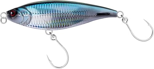 Miniatura 8 de Alwonder Señuelo de pesca de trolling de alta velocidad, 5.9 pulgadas de fundición de agua salada cebo de contracción Jerkbait con gancho #70, cebo