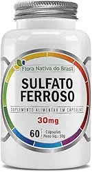 Sulfato Ferroso 500mg 60 Cápsulas - Flora Nativa