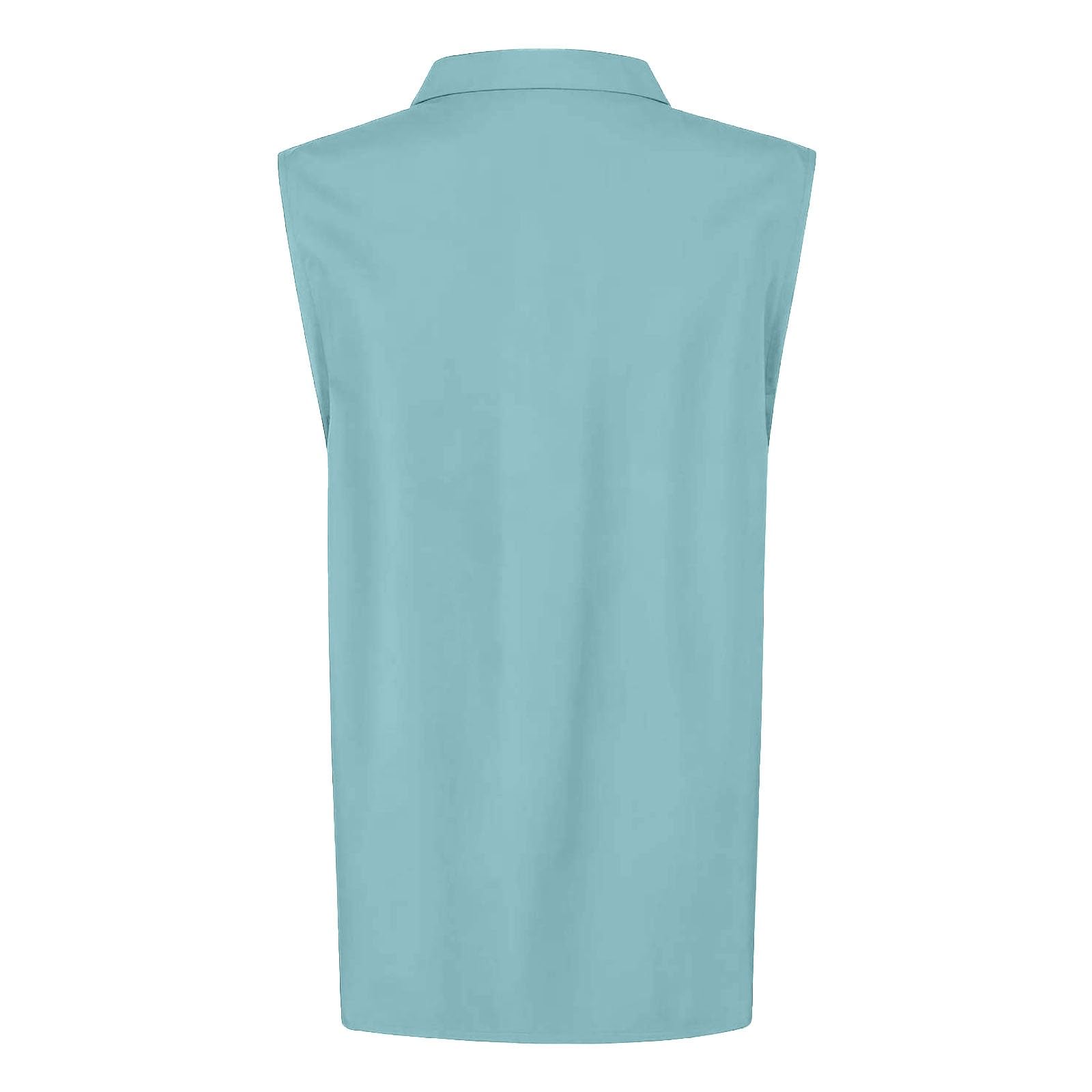 Polo da donna senza maniche, da trekking, da golf, con colletto, elegante, per lo sport, da tennis, traspirante, con bottoni a 1/4