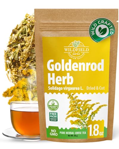 Image of 1.8 oz. Goldenrod Tea Herb Golden Root (Solidago Virgaurea L.) - 50g Dried Golden Rod Herbs Herbal Tea