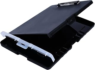 Portable File Case with Clipboard and Pen Case Letter Size Folder Document Storage Box for Hospital Doctor Nurse with