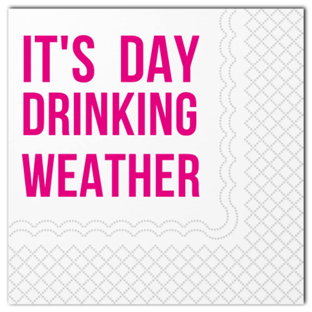 Day In Paradise Beverage Napkins 16-Count - Tropical Floral Party Napkins