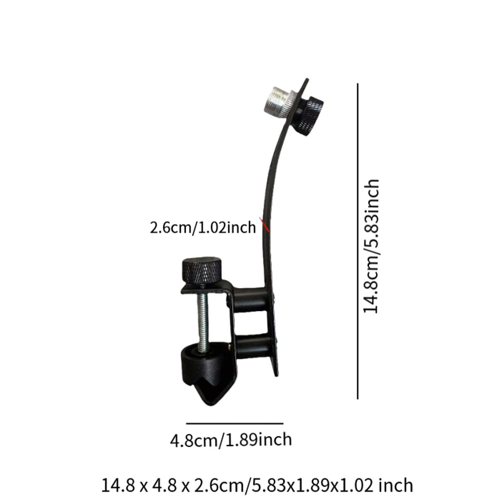 Drum Microphone Clip Adjustable Rim Mount Replacement Metal Universal Tom Mic Set Clamp Holder for Drum Kit
