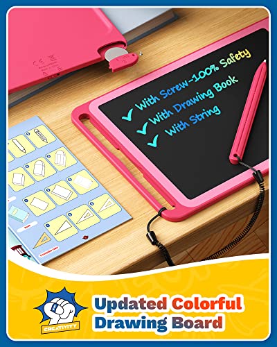 TEKFUN Tableta de Escritura LCD para Niños 8,5 Pulgadas,Educativo Juguetes Niños 3 4 5 6 Años,Tablero de Dibujo Pizarra Infantil,Regalo para Niña Niño de 3+ Años (Rosa) - imagen 8
