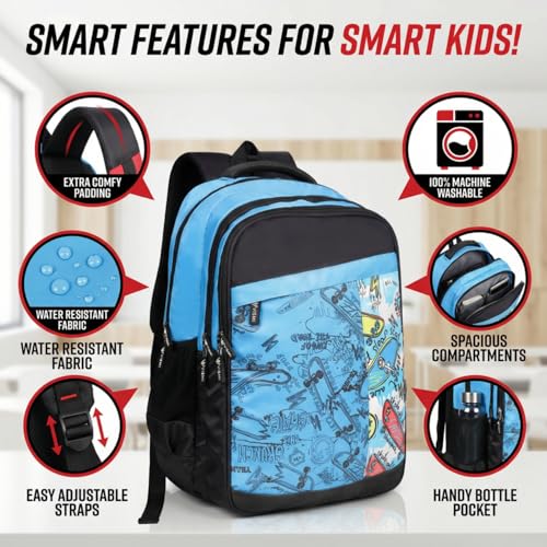 Image of VISMIINTREND School Bags for Girls & Boys 11-12, 13-14 Years, 12+ Years Old, Water Resistant, Laptop Casual Travel College School Backpack for Boys /Girls | Birthday /Rakhi Gifts