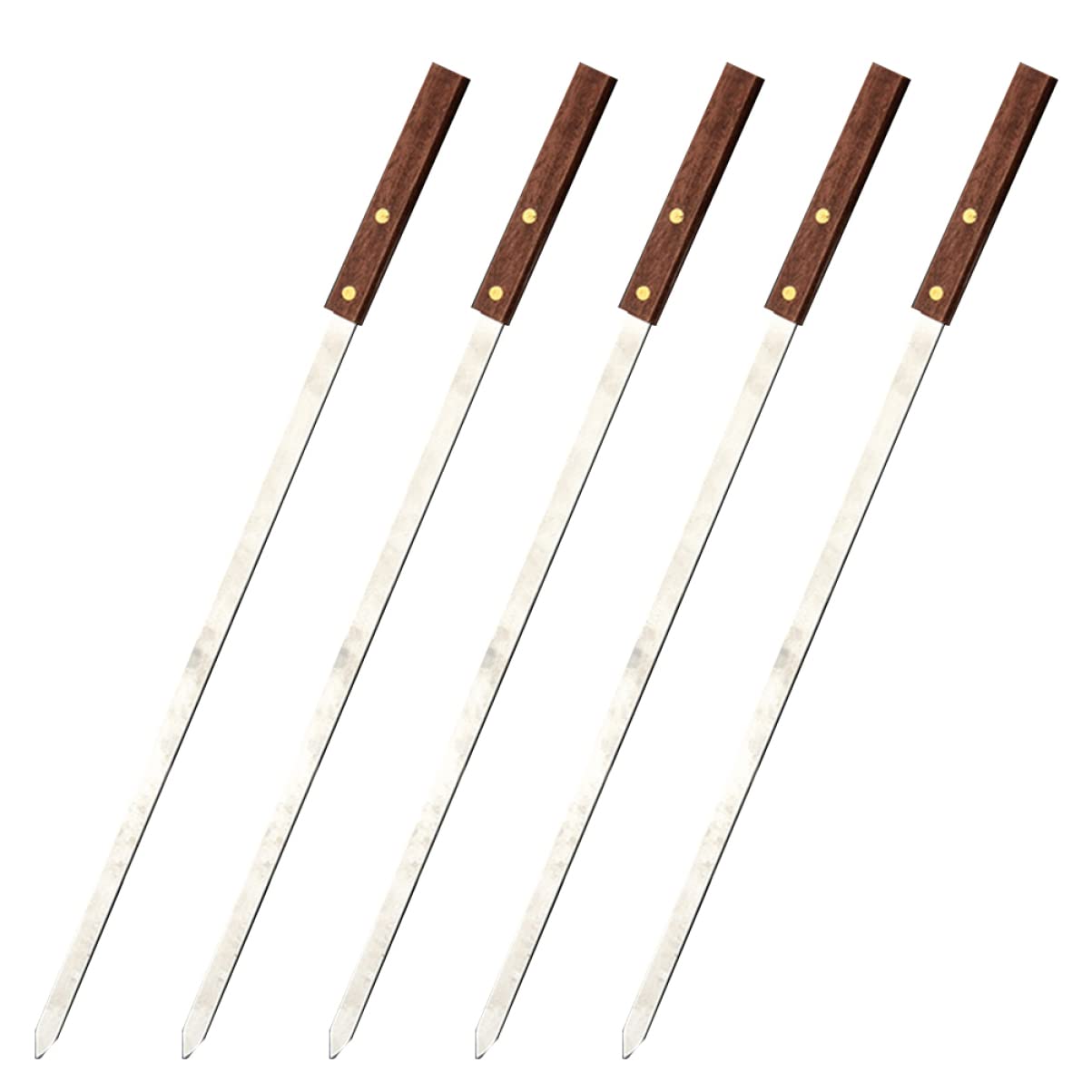 5 pezzi bastoncini per grigliare spiedini per grigliare in metallo carne gamberetti grigliare spiedini per kabob spiedini per grigliare spiedini per grigliare barbecuecarne bastoncino spiedino per b
