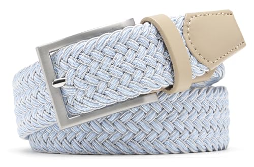 Image of Fabio Valenti Canvas Elastic Fabric Woven Stretch Braided Belts for Men Women Junior with Multicolored /Full Sizes