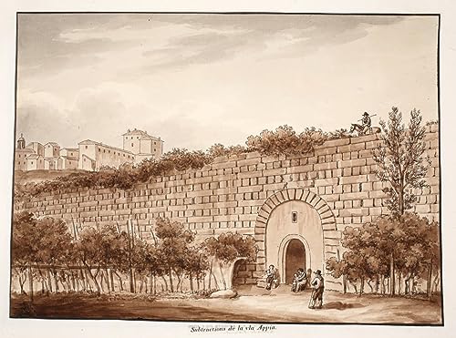 Affiches sur toile Via Appia de Agostino Tofanelli sans cadre 50x70 cm