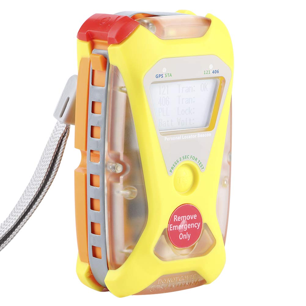 Ausla Localisateur Personnel ABS Balise de Localisation Flottante Portable 406,040 MHz GPS 121,5 MHz LED LCD Fonctionnement 24h pour Les Opérations sur Le Terrain d'exploration en Plein Air de